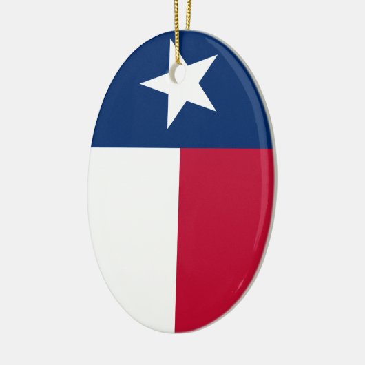 Texas-Flagge (vertikal) Keramik Ornament (Links)