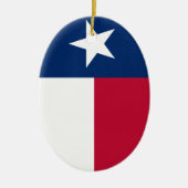Texas-Flagge (vertikal) Keramik Ornament (Vorne)