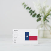 Texas-Flagge Visitenkarte (Stehend Vorderseite)