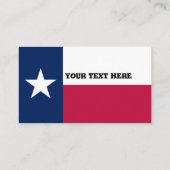 Texas-Flagge Visitenkarte (Rückseite)