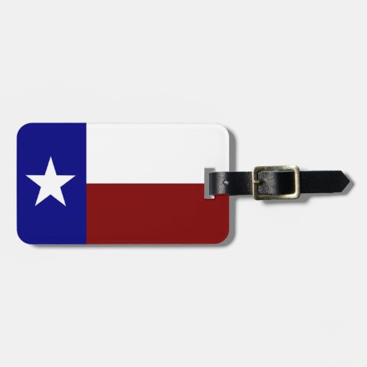 Texas: Flagge von Texas Gepäckanhänger (Vorderseite horizontal)