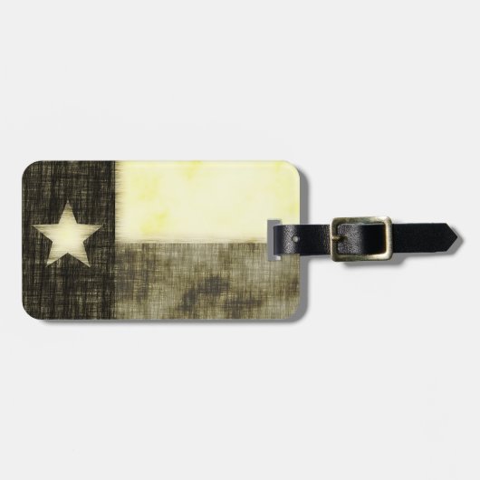 TEXAS-FLAGGEN-ALTES ZEICHNEN GEPÄCKANHÄNGER (Vorderseite horizontal)
