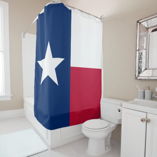 Texas-Flaggen-einzige Stern-Staats-Flagge Duschvorhang (Beispiel)