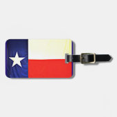 Texas-Flaggen-Gepäckanhänger mit Lederband Gepäckanhänger (Vorderseite horizontal)
