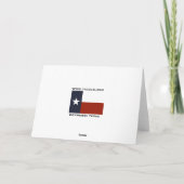 Texas-Flaggen-Gruß-Karte Karte (Rückseite)