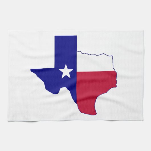 Texas-Flaggen-Karte Geschirrtuch (Horizontal)