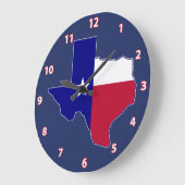 Texas-Flaggen-Karte Große Wanduhr (Winkel)