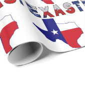 Texas-Flaggen-Karte mit Texas Geschenkpapier (Rolleneckpunkt)