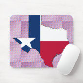 Texas-Flaggen-Karte Mousepad (Mit Mouse)