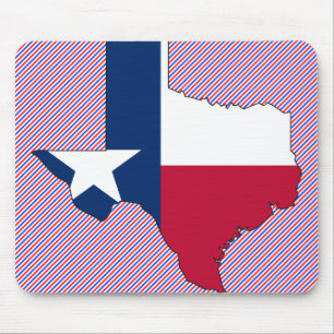 Texas-Flaggen-Karte Mousepad