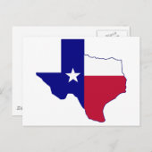 Texas-Flaggen-Karte Postkarte (Vorne/Hinten)