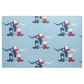 Texas-Flaggen-Ochse, Stiefel und Cowboyhut auf lt Stoff (Fat Quarter (45,7 x 55,9 cm))