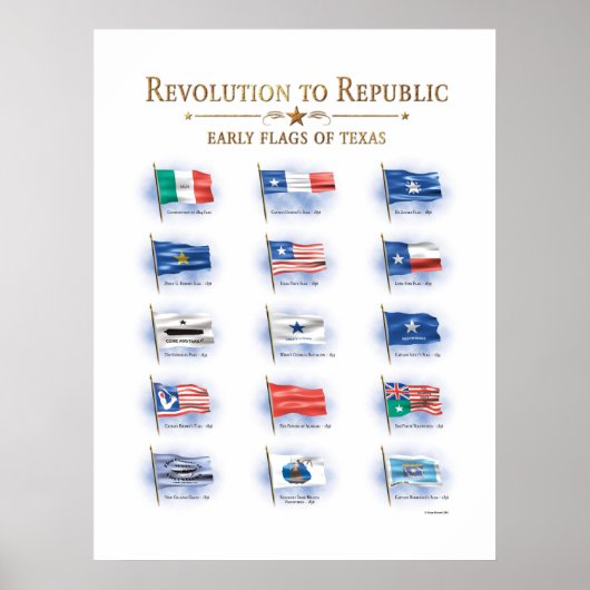 Texas-Flaggen Poster (Vorne)