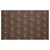 Texas-Flaggen-Stern auf hölzernem Thema Stoff (Fat Quarter (45,7 x 55,9 cm))