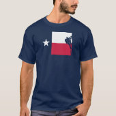 Texas-Flaggen-T - Shirt - Felsen-Klettern (Vorderseite)
