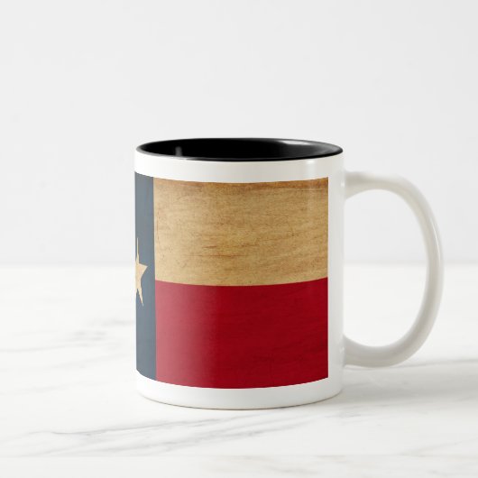 Texas-Flaggen-Tasse Zweifarbige Tasse (Rechts)