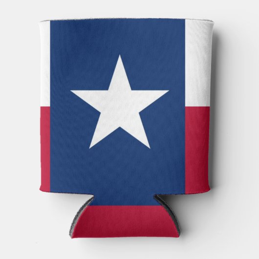 Texas Flaggenname Can Cooler Dosenkühler (Vorderseite)