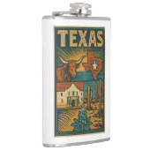 Texas Flask - Stabloser Stahlbehälter Flachmann (Rechts)