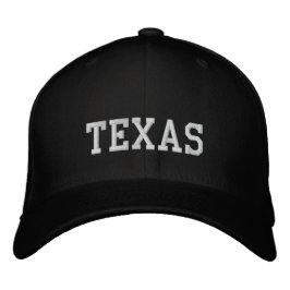 Texas Flexfit Wool Cap Black Bestickte Kappe