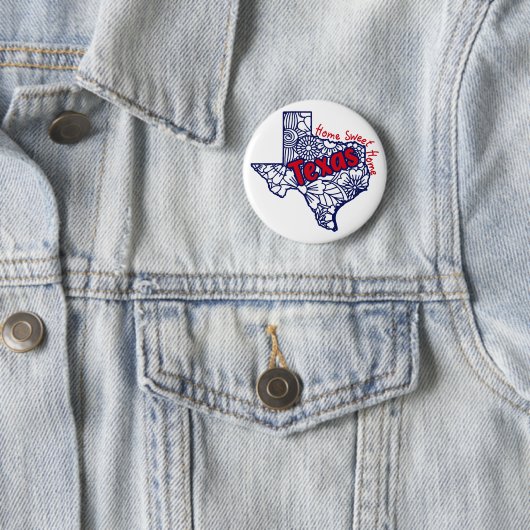 Texas Floral Doodles Button (Beispiel)