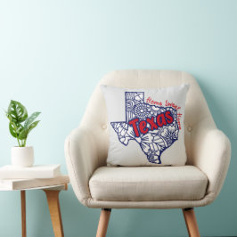 Texas Floral Doodles Kissen