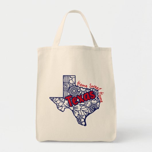 Texas Floral Doodles Tragetasche (Vorne)