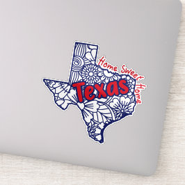 Texas Floral Doodles Vinyl Decal Aufkleber