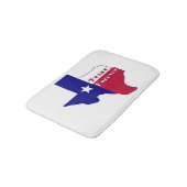 Texas Forever Flag Karte Badematte (Schrägansicht)