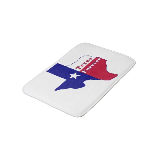 Texas Forever Flag Karte Badematte (Schrägansicht)