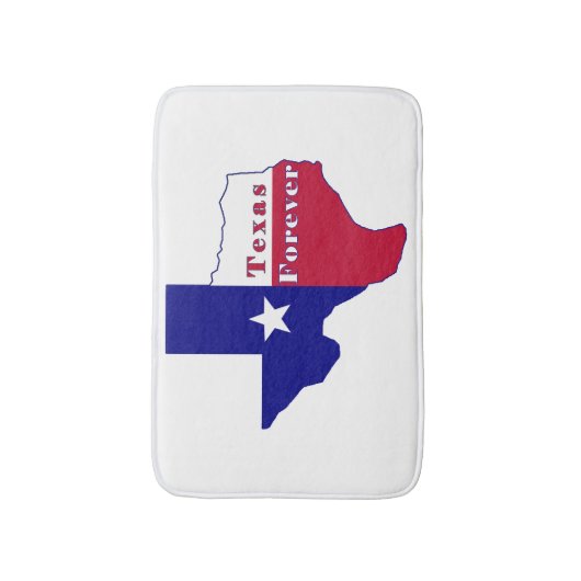 Texas Forever Flag Karte Badematte (Vorderseite Vertikal)