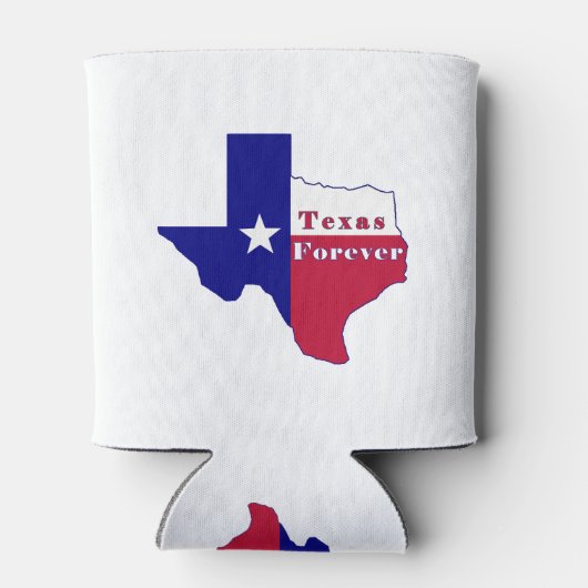 Texas Forever Flag Karte Dosenkühler (Rückseite)