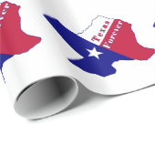 Texas Forever Flag Karte Geschenkpapier (Rolleneckpunkt)