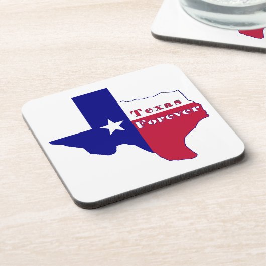 Texas Forever Flag Karte Getränkeuntersetzer (Linke Seite)