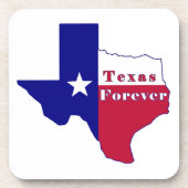 Texas Forever Flag Karte Getränkeuntersetzer (Vorderseite)