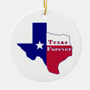 Texas Forever Flag Karte Keramik Ornament