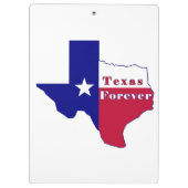 Texas Forever Flag Karte Klemmbrett (Rückseite)