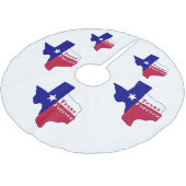 Texas Forever Flag Karte Polyester Weihnachtsbaumdecke (Schrägansicht)