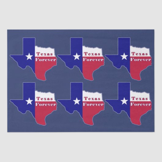 Texas Forever Flag Karte Seidenpapier (Vorderseite)