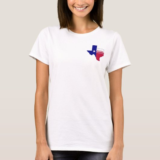 Texas Forever Flag Karte T-Shirt (Vorderseite)