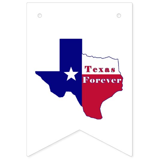 Texas Forever Flag Karte Wimpelkette (Dritte Fahne)