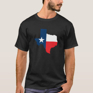 Texas-Form mit Flagge T-Shirt