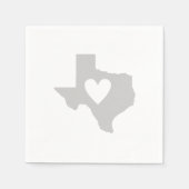 Texas Form mit Herz Cutout Texan Lone Star Liebe Serviette (Vorderseite)