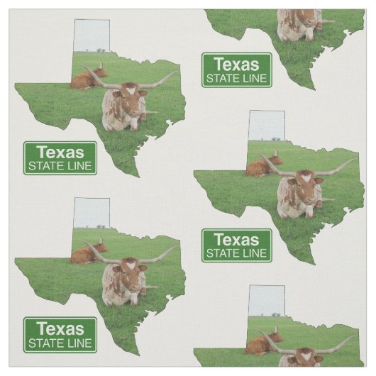Texas-Form mit langgestreckter Staat-Linie, Zeiche Stoff (Muster)