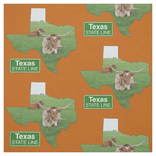 Texas-Form mit langgestreckter Staat-Linie, Zeiche Stoff (Muster)