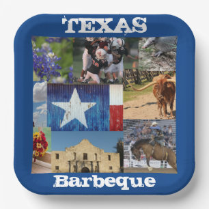 Texas Foto Mosaic  Pappteller