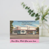 Texas, Franks Restaurant, Schulenburg Postkarte (Stehend Vorderseite)