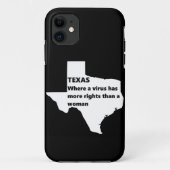 Texas Frauenrechte als weiß Case-Mate iPhone Hülle (Rückseite)