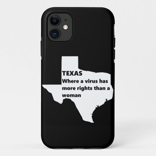 Texas Frauenrechte als weiß Case-Mate iPhone Hülle (Rückseite)