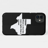 Texas Frauenrechte als weiß Case-Mate iPhone Hülle (Rückseite (Horizontal))