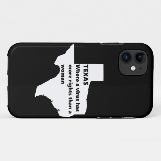 Texas Frauenrechte als weiß Case-Mate iPhone Hülle (Rückseite (Horizontal))